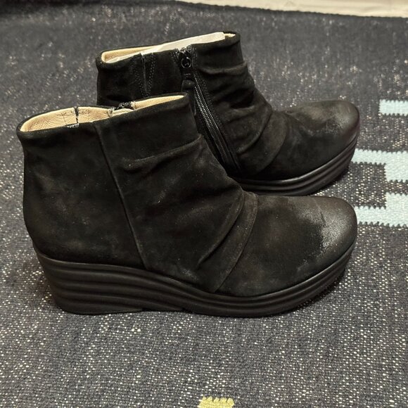 MIZ MOOZ Zane Platform Wedge Suede Leather Bootie, Black, EU 40 - Picture 8 of 17